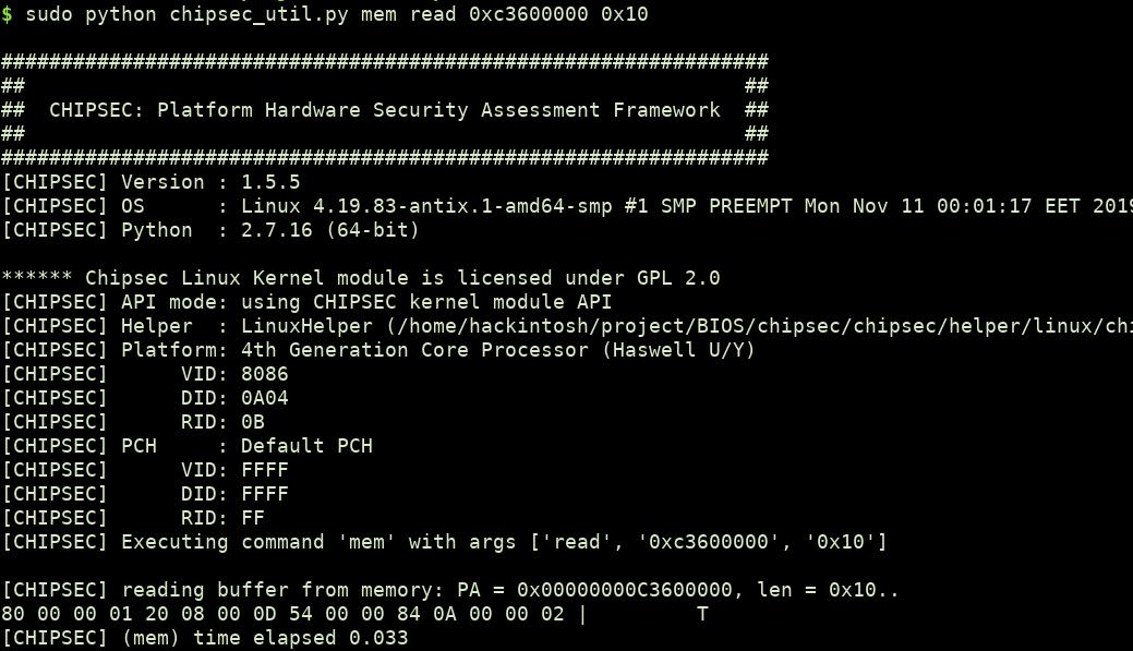 Firmware security 1: Playing with PCI device memory