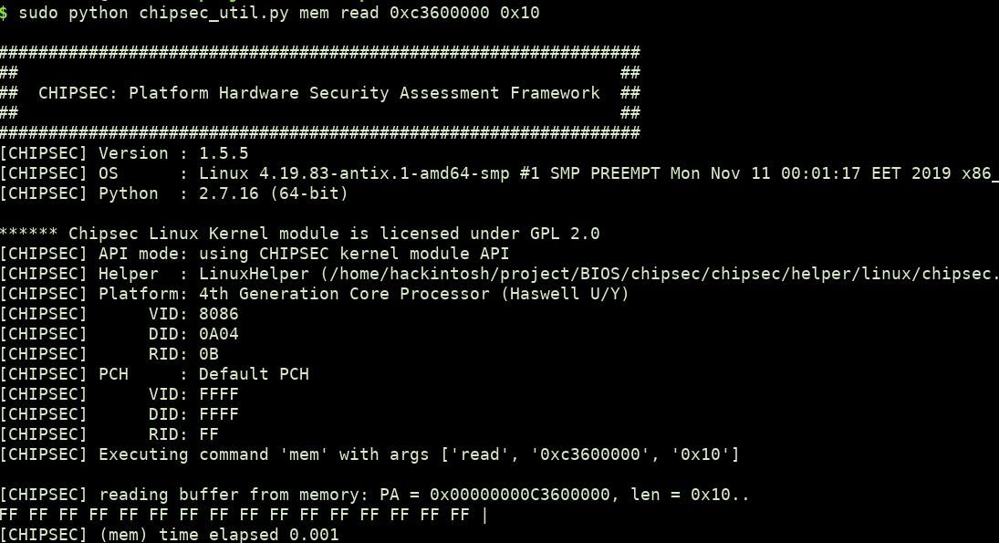 Firmware security 1: Playing with PCI device memory