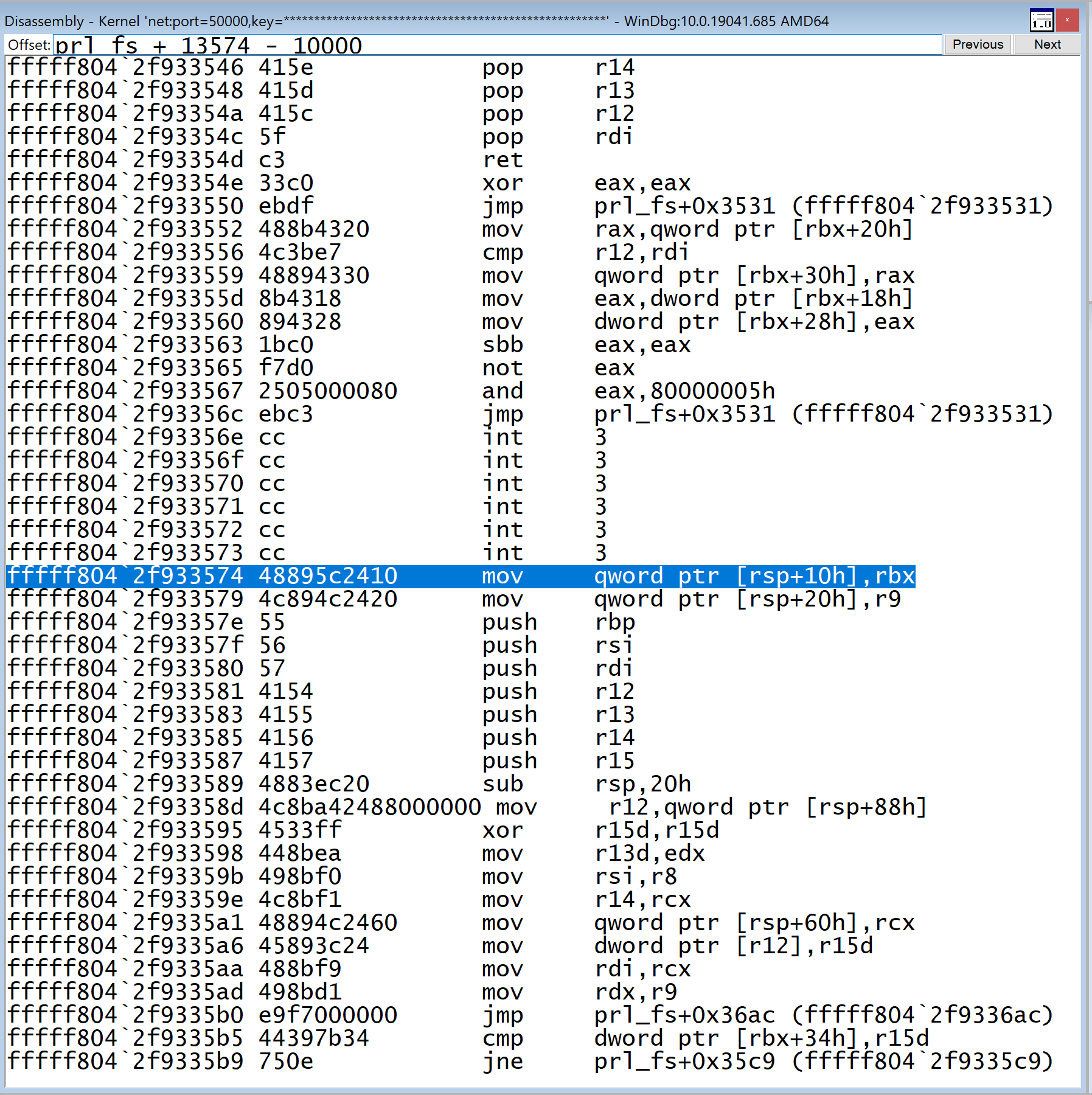 Remote debugging windows kernel driver(without symbols) using windbg